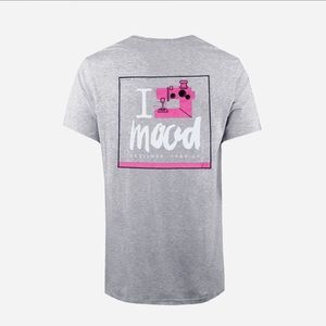 Gray “I Sew Mood” V-Neck T-Shirt